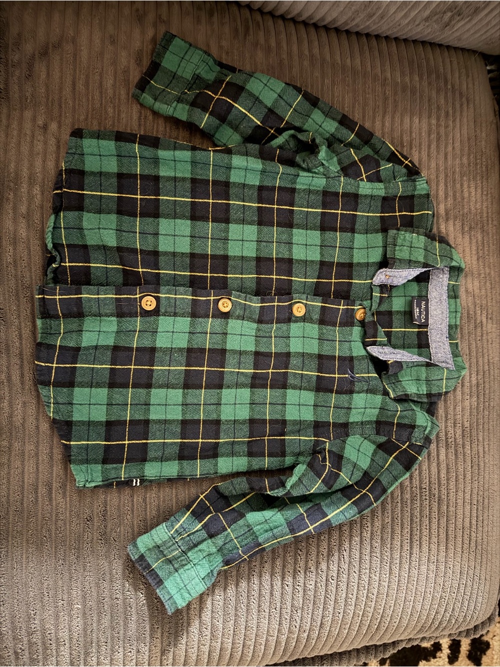 Kids Button Up Plaid Shirt